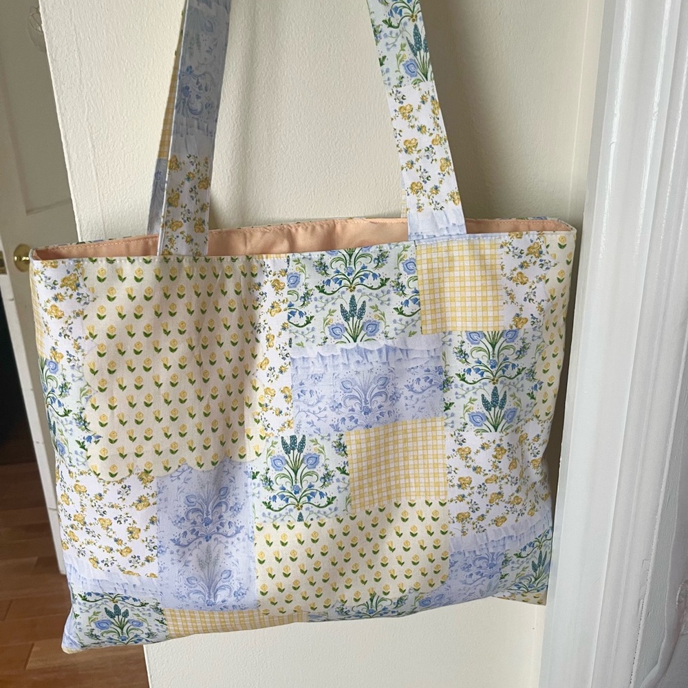 Floral Patchwork Tote Bag